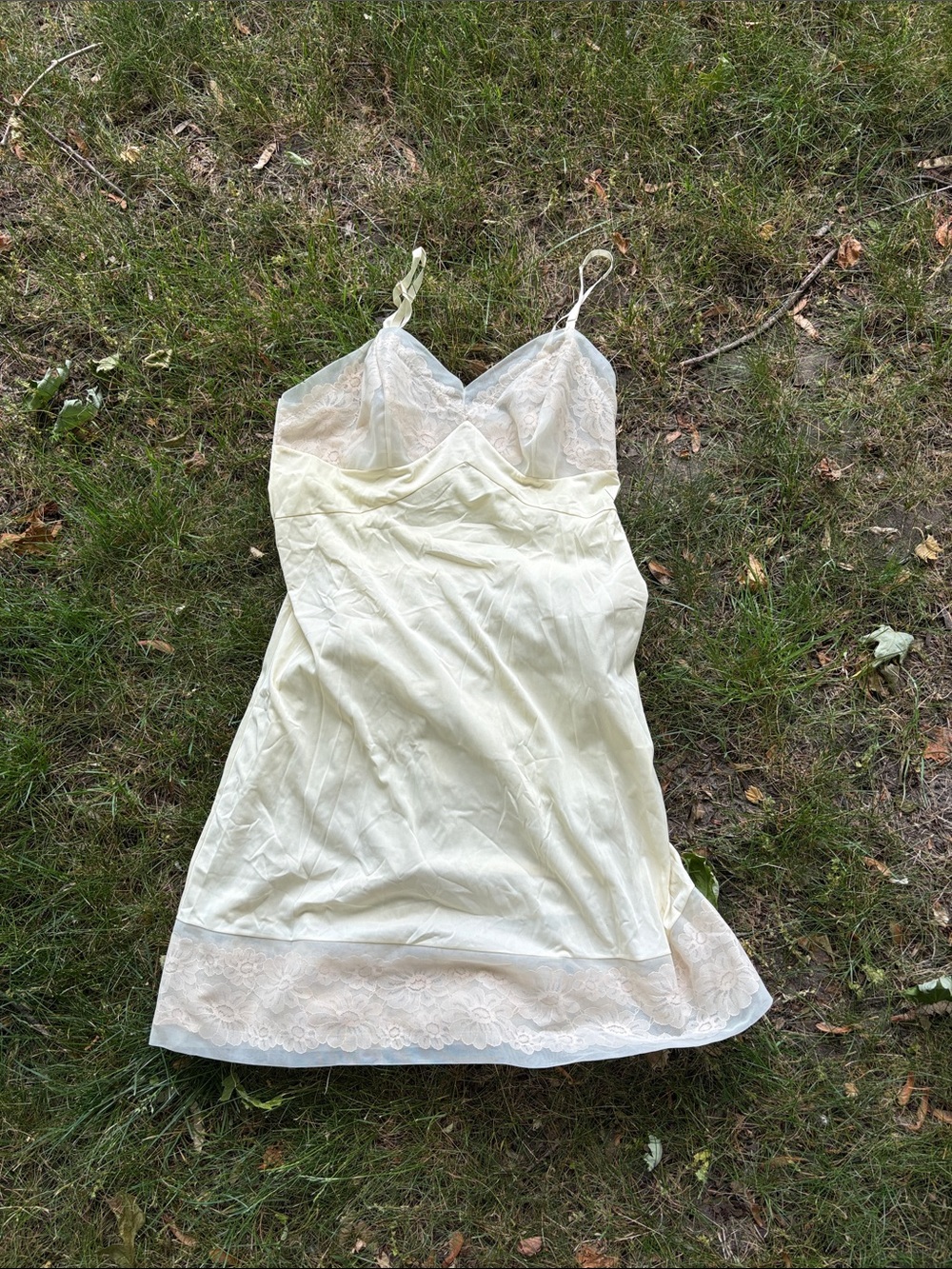 Cream Lace-Trim Slip Dress — Women’s Intimates & Sleepwear